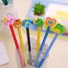 Cartoon Pattern Wood HB Pencil With Eraser Writing Pencils Lead Pen Children Drawing Sketching Stationery Kids Students School Season Teacher's Gift ZL0297
