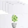 Sublimation Aluminium Licence Fournitures De Bureau Plaque Blanc Blanc Feuille D'aluminium DIY Transfert Thermique Plaques Publicitaires Logo Personnalisé 15 * 30cm Quatre Trous