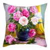 Coussin / oreiller décoratif Fuwatacchi 2 côtés Pissenlit Coussin de tournesol Coussin imprimé floral Taie d'oreiller pour la maison Canapé décoratif Cove