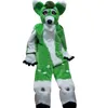 Yrke Grön Plush Fursuit Mascot Kostym Halloween Jul Fancy Party Dress Festival Clothings Carnival Unisex vuxna outfit