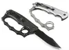 1Pcs High Quality FA66 Knukle Flipper Folding Knife 3Cr13Mov Gray/Black Titanium Coated Drop Point Blade Steel + Aluminum Handle Knives