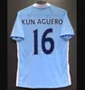 11 12 Jersey de futebol retro Toure Yaya Balotelli City 2012 2012 Man Kun Aguero Kompany 96 97 98 99 00 Camisa de futebol vintage