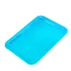 18*12cm Smoking Accessories Rolling Tray Pure Color Plastic Cigarette Trays Sublimation Blanks SmokeTrays Tobacco Grinder Dab Rig
