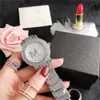 lettre majuscule montre en or femmes montres 38mm robe de mode datejust diamant 3 cadran couleur bracelet en acier inoxydable mouvement à quartz313u