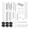 후크 레일 Pegboard 140pcs, 쓰레기통, Pegboard 벽 후크, 주방 공예 룸 액세서리에 대 한 도구 주최자 키트