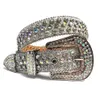 Fashion Luxe Western Crystal с шипами Riem Cowgirl Bling Belt For Women Men Cinto de Strass7469933
