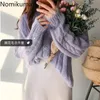Nomikuma Elegant Fashion V Neck Long Sleeve Cardigan Women Solid Color Single Breasted Vintage Sweater Korean Tops 3b941 210514