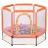 55 tums småbarns trampolin med säkerhetshölje nät och bollar inomhus utomhus mini trampolin för barn barn USA lager A33245Y
