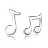 Ohrstecker 925 Sterling Silber Damenschmuck Mode Kleine Musiknote Ohrringe Geschenk für Mädchen Kind Dame Frauen DS433