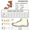 女性サンダル夏のアンクルバックルストラップセクシーなパンプスプラスサイズスクエアハイヒールの靴春の女性のナイトクラブパーティー靴 2020 X0526