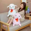 354050cm peluche selle alpaga violet rose blanc mouton jouet peluche longue peluche prairie animal debout couché alpaga cadeau 2108044150684