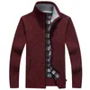 Chandails pour hommes pull d'hiver col roulé épais chaud polaire Cardigan hommes cachemire laine