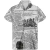 Heren Casual Shirts Spaper Shirt Oversize Zomer Hawaiiaanse Button Up Bandana Korte Mouw Guaybera Camisa Hombre Streetwear