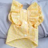 Summer Dog for Dogs Skirt Princess Teddy Grid Dress Clothes Puppy Costume Spring Pet Clothing XS-XL