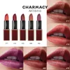 Charmacy Brilhante Brilho Metálico Matte Veludo Lip Maquiagem Diamante Shimmer Vermelho Batom Beleza Cosméticos