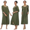 Femmes Long Sleepwear Doux Fermeture Éclair Avant Robes Hiver Chaud Chemise De Nuit Coton Kimono Peignoir Loungewear Maternité Housecoat Zip Up 210831