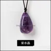 Et arts, artisanat cadeaux maison jardin complet variété cristal naturel quartz brut poli arts reiki guérison chakra pendentif en forme de goutte ovale