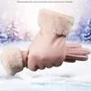 Five Fingers Gloves 1 Pair Fashion High Quality Women Imitation Leather Autumn Winter Warm Fur Mittens2021 Gift