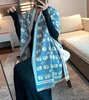 The latest small elephant element, double-sided scarf exquisite fashion, big brand color matching, advanced simplicity