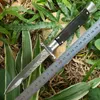 Toppkvalitet Automatisk taktisk vikkniv VG10 Damascus Steel Blad Ebony + Stålplåt Hantera EDC Pocket Gift Knives