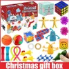 New Fidget Toys Christmas Blind Box 24 giorni Avvento Calendario Cassiere di Natale Confezione regalo di Natale Contenitore di Natale Countdown 2021 Gifting per bambini 3254F