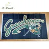 MiLB Greensboro Grasshoppers-Flagge, 3 x 5 Fuß (90 x 150 cm), Polyester-Banner, Dekoration, fliegender Hausgarten, festliche Geschenke