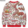 Ugly Christmas Sweater 3D Santa Claus Imprimé Sweat À Capuche Sweat Hommes Femmes Automne Hiver Vêtements Pulls Pulls Tops Hommes