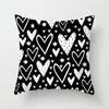Cuscinetti decorativi geometrici bianchi neri casse decorative in poliestere cuscino cover cuscino a strisce cuscini decorativa1202839