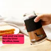 6Pcs Set Travel Glass Mug Coffee Cup Heat-Resistant Glass Scale Cup Car Water Milk Cup Insulation Non-slip Cover Glass Straw