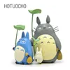 3 pçs / conjunto bonito DIY resina Totoro boneca paisagem miniatura figurinhas kawaii animal de desenho animado jardim brinquedo kid presentes 211108