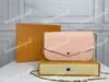 Luxurys Designers Handtas Dames Wallet Echte lederen avondtas Originele doos 9 Kleuren Hoogwaardige 3 Set reliëfpatronen M61276 Chain Messenger Bags