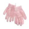 Household five finger shower gloves frosted back rubbing Cleaning Gloves double-sided bath towel Organization T2I52841