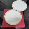 Miroir de maquillage rond de marque conçu, portable, pliable, pour femmes, cadeau classique pour amis, avec boîte cadeau à main, G214