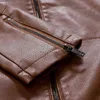 NEGIZBER Plus Velvet PU Men Leather Jacket Casual Solid Col 211119
