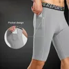 Löparbyxor Herr Sportleggings Fitness Elastisk kompressionstights Stretch Snabbträning Torkande Storlek Plus E4z1