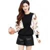 Brand Design Pullor Casual Pullor Spring Women Femmes Lace Stitching Tricot Elegant Leopard Imprimé Black Tricoting Top 210914