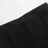 Весна тонкая черная базовая базовая база сплошного цвета высокая талия брюки боковой молнии на молнии носить носить легинги брюки 210531