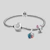 BUY 1 Get a 1 GIFT Sterling Silver Charm jewelry Bracelet fit diy women Jewelry Sparkling CZ gift