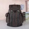 Женский кожаный рюкзак Christopher, роскошные дизайнерские рюкзаки, брендовые классические цветы, клетчатая школьная сумка, ранец, рюкзак