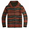 E-Baihui мужские полосатые рождественские кардиган свитер печати вязаный с длинным рукавом толстовка с капюшоном на молнии толстовки потомки повседневный тонкий негабаритный трикотаж