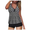 Costume da bagno taglie forti da donna Tankini Collo a vita alta Halter Controllo della pancia Costumi da bagno a due pezzi e costume da bagno#35