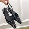 Bayan Tasarımcı Sandalet G Slingback Topuklu Pompa Sığ Ağız Yüksek Topuk Nefes Örgü Rhinestones Kristalleri ile Köpüklü Motif Nedime Parti Ayakkabı