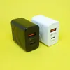 TypeC 20W PD and QC 30 dual ports USB Fast Wall Charger with US EU Plug for 12 11 pro max Ipad Xiaomin Huawei Mobile Phone5861490