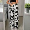 Tie Dye Print Rechte Y2K Dames Fashion Jeans voor Meisjes Oversize Vintage Denim Broek Capri Hoge Taille Broek Vrouw 210415