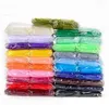 2021 100pcs/lot Organza Jewelry Bags Wedding Party favor Xmas Gift packing Bags Purple Blue Pink Yellow Black Drawstring Pouch 21 colors