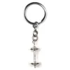 Mode Accessorie Keychain Mini Hantel Discus Barbell Key Ring Fitness Charm Nyckel Ring Designer Presentbuss Souvenir