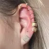 Mode Gold Sliver Black Color Punk Oor Cuffs Clip Oorbellen Voor Vrouwen Klimmers Geen Piercing Fake Cartilage Earring Accessoires
