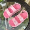 Designer Sandals Sandálias de borracha MIMI Double G Flip Flip Jelly Plataforma Slides de fivela ajustável Catton chinelo de verão Sandália externa