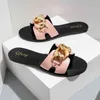 2021 Summer Home Flat Slippers Women Hairy Faux Fur Slides Metal Chain Sandals Soft Cozy Flip Flops Fashion Hollow Casual Shoes H1122