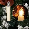 LED Christmas Tree Candle Plastic Flameless Flicker Timer Remote Control Battery Operated Fake Candles For Year Home Decor 220111